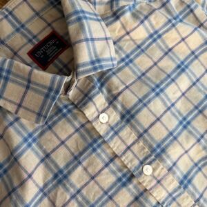 UNTUCKit Men's Avesso Wrinkle‎ Free Shirt Plaid Button Down Long Sleeve Small